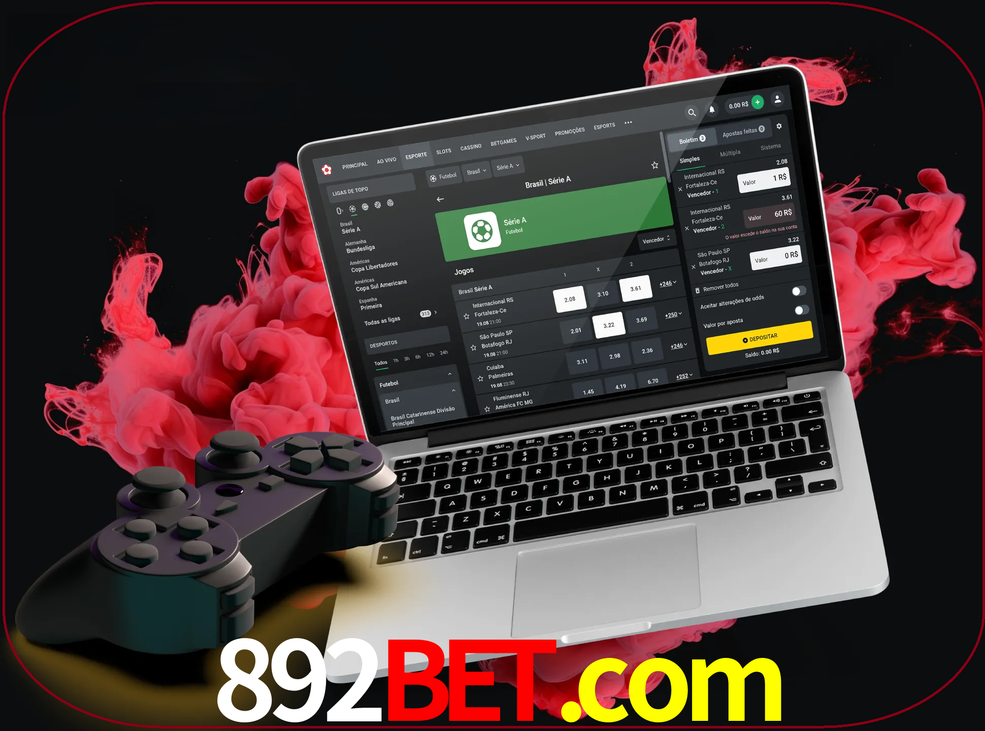 Visite a secção especial de jogos de vídeo em 892bet para descobrir em que jogos pode apostar e ganhar muito dinheiro.